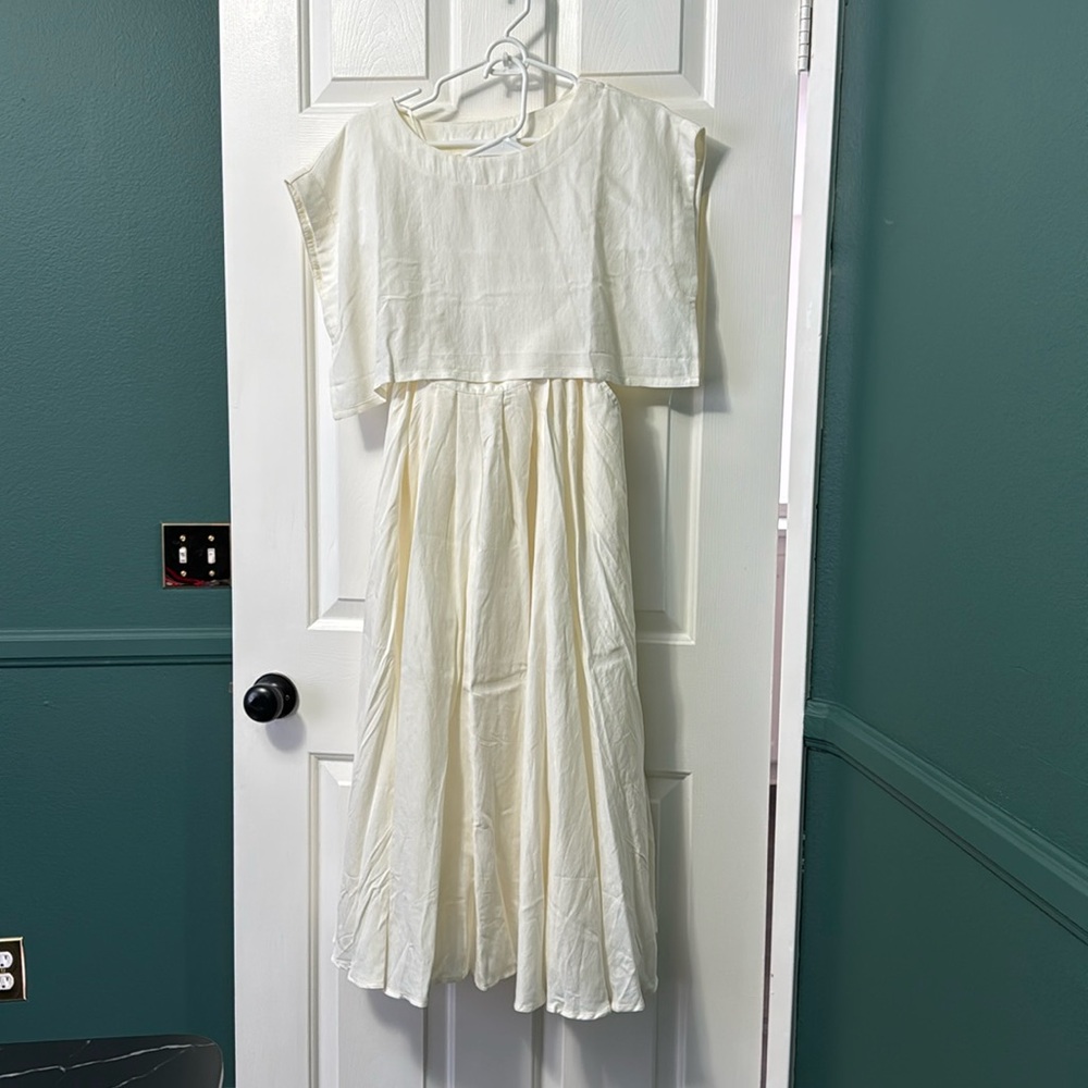 Two piece Linen Top and Skirt